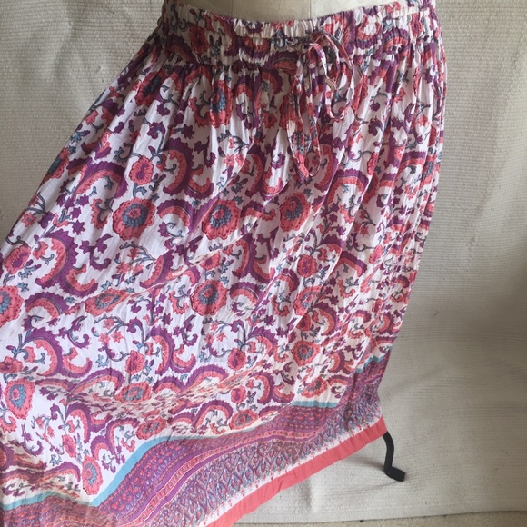 Anokhi Rare Vintage 70s Batik Print Prairie Skirt - Picture 7 of 8